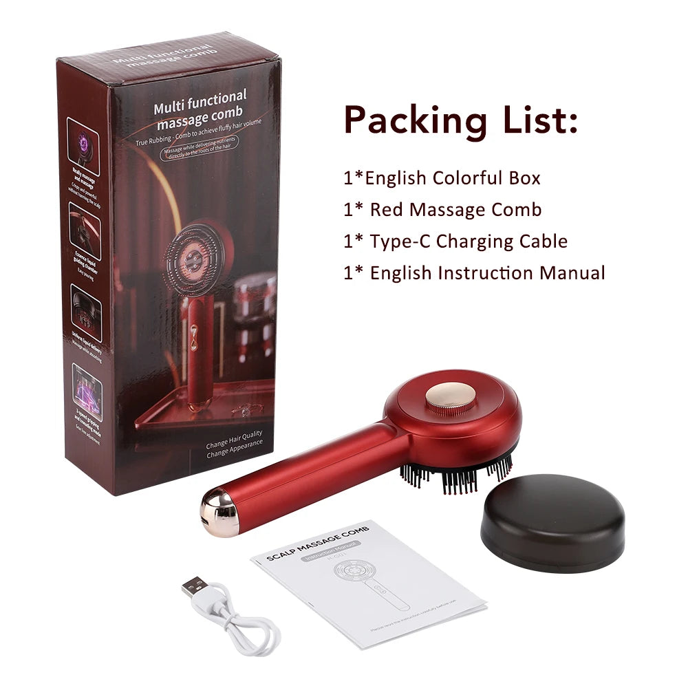 Red Light Therapy Scalp Massage Brush