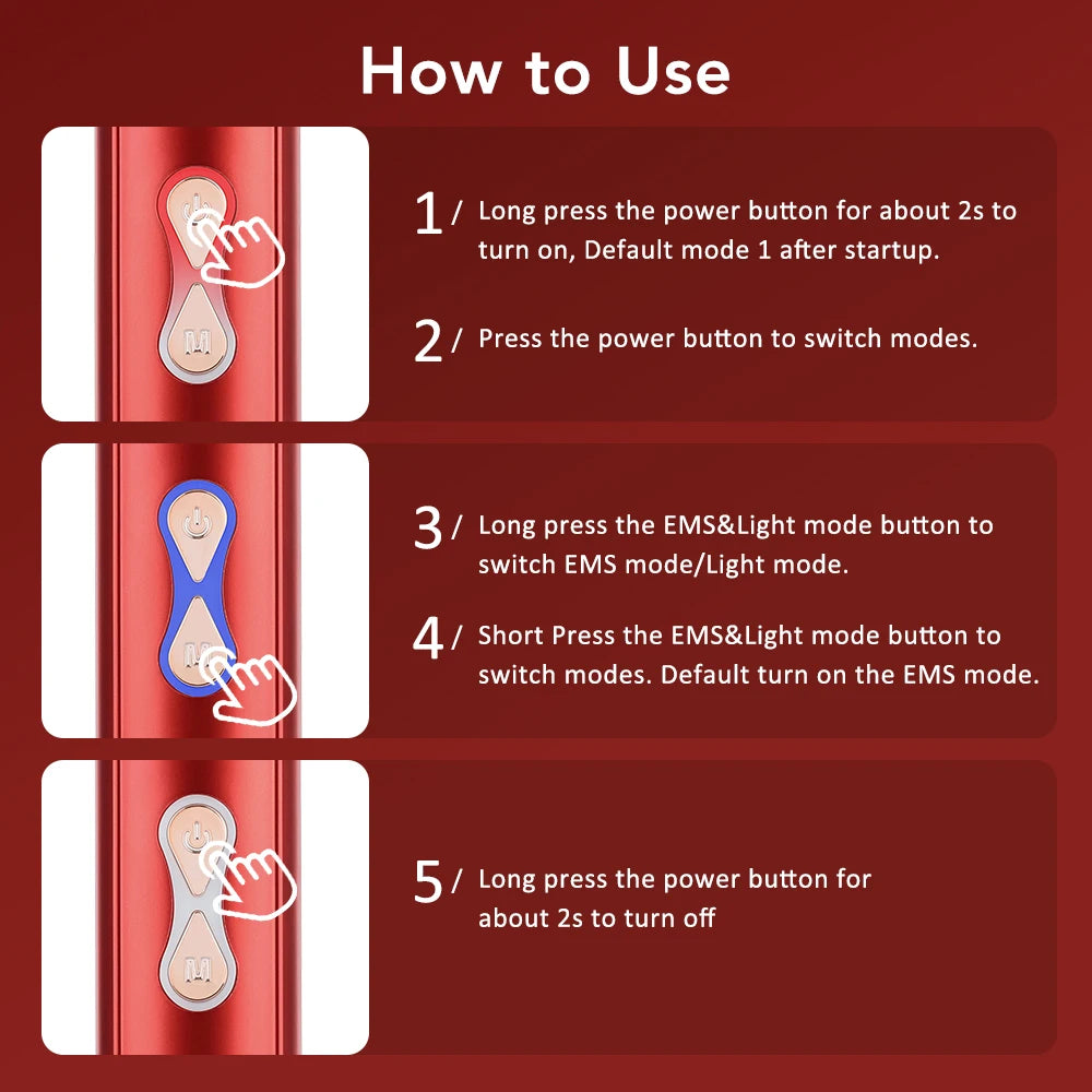 Red Light Therapy Scalp Massage Brush