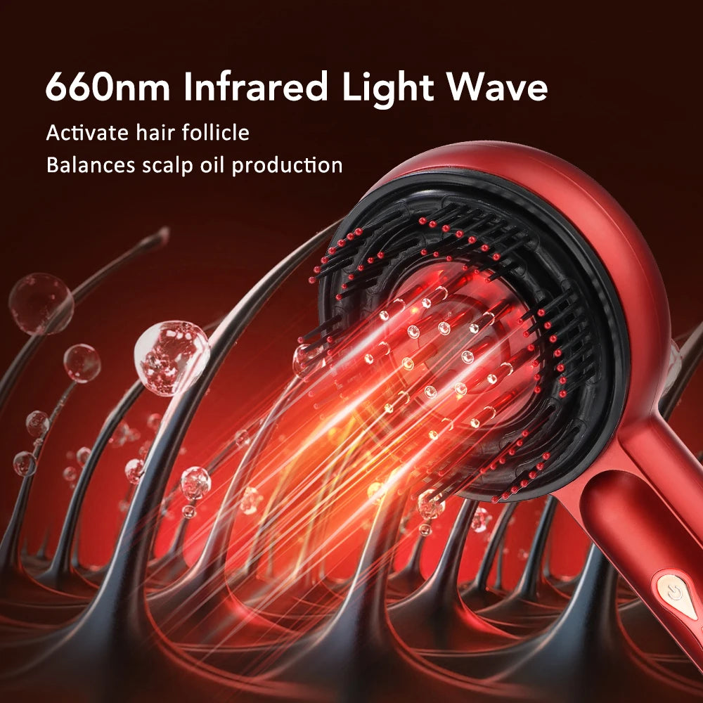 Red Light Therapy Scalp Massage Brush