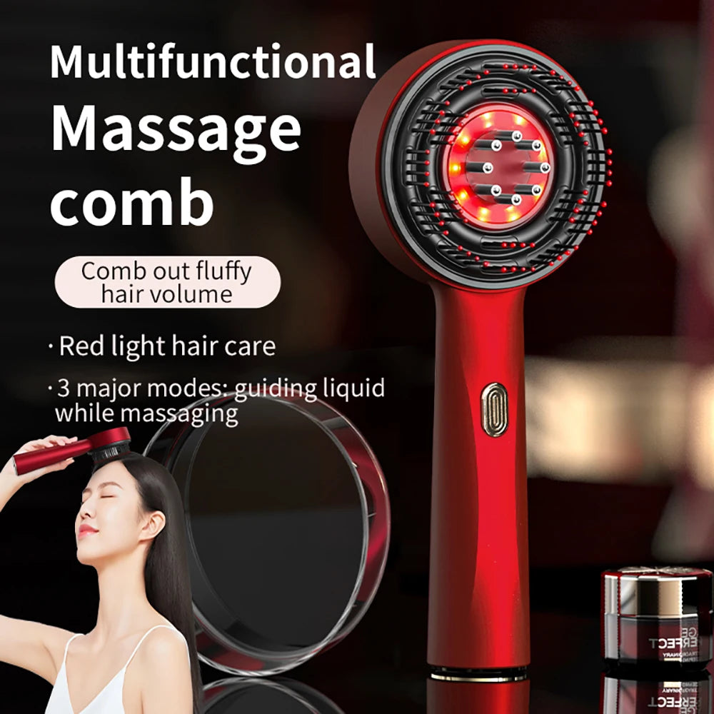 Red Light Therapy Scalp Massage Brush